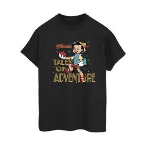 Pinocchio Womens/Ladies Tales Of Adventure Cotton Boyfriend T-Shirt / Black